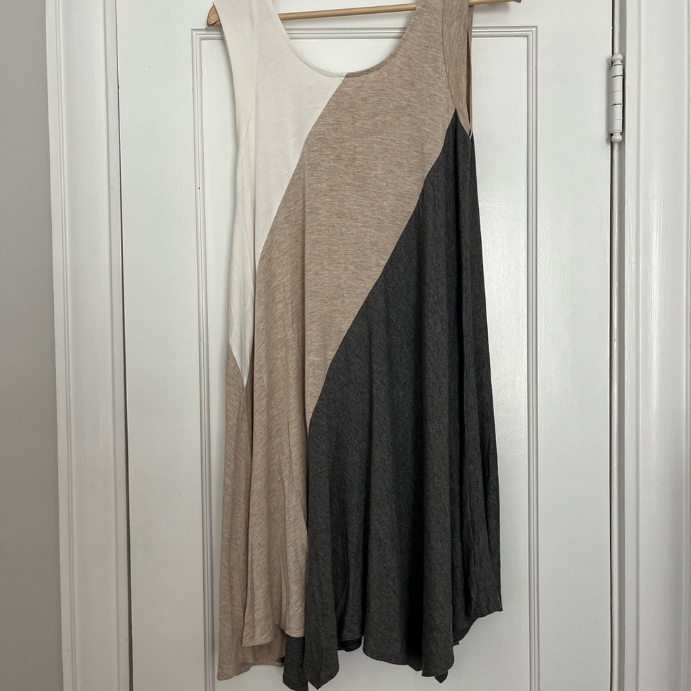 Anthropologie Color block swing dress